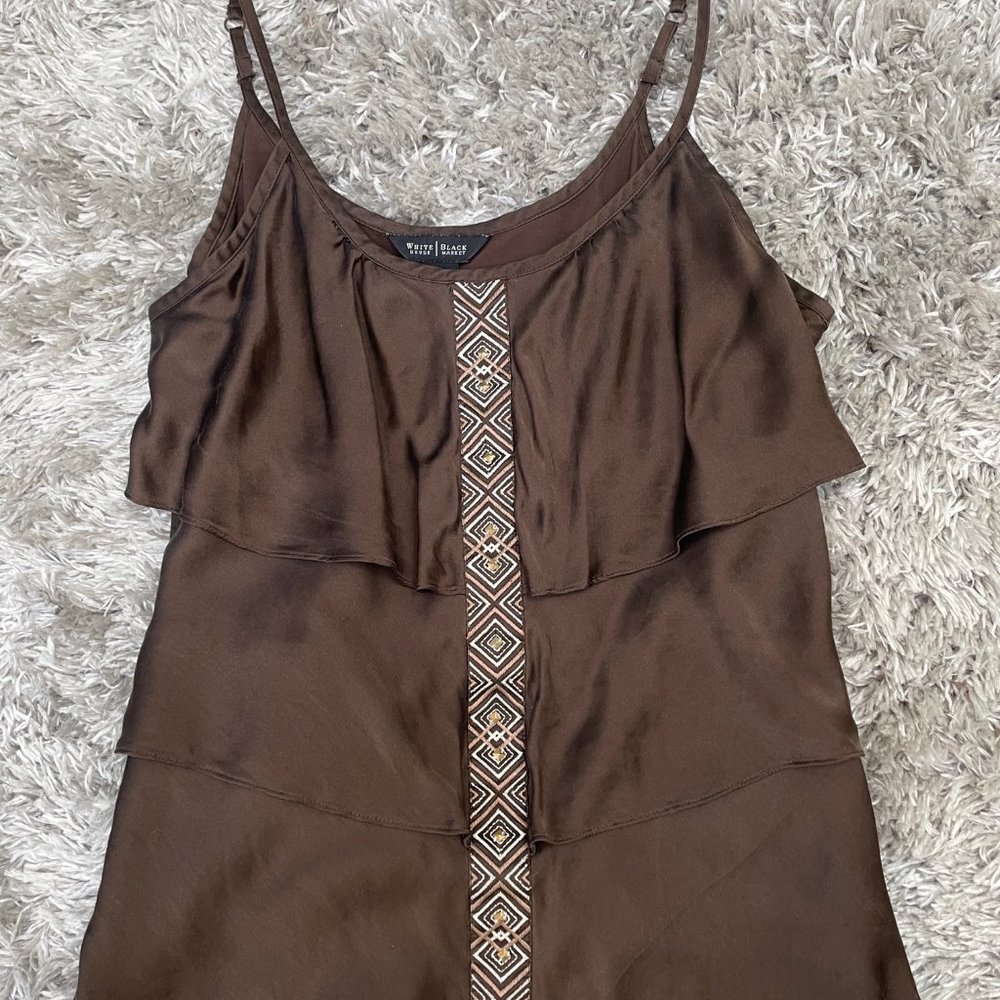 White House Black Market Silk Tank Top